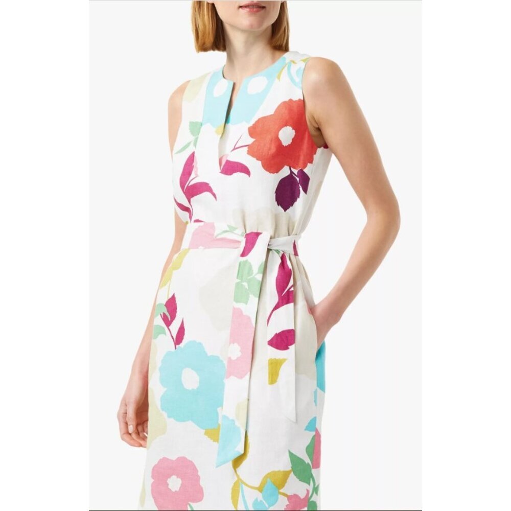 NWT Hobbs Daria Floral Linen Dress SIze US 4